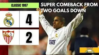 Real Madrid vs Sevilla 4-2 1997 | Two goals Down and Madrid Made a Perfect Comeback