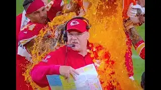 Andy Reid gets his first GATORADE BATH