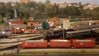 (175)  Rail bus and some other trains reminiscent of German railroads before the 1970s.