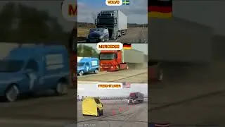 Shocking Crash Test 🔥 Volvo vs Mercedes vs Freightliner &ndash; Who Wins Safety? 😱🚛