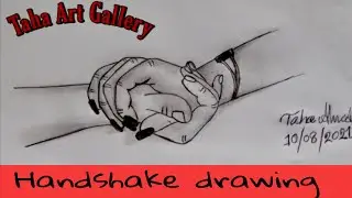 How to draw Easily  Beautiful Handshake handshake