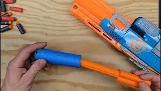I Created a Mega XL Dart  Mod For The Sledgefire Blaster Fires Multishots - how to mod your nerf gun