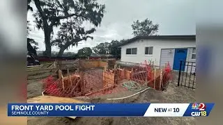 Front yard pool permitted by mistake has Central Florida neighbors of 20 years in a feud