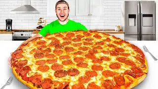 We MADE and ATE The WORLDS BIGGEST PIZZA!