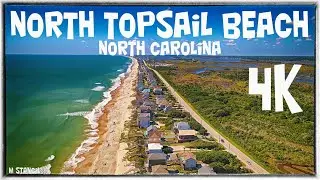 North Topsail Beach NC 4K  (DJI Mavic Air 2 Footage) Beautiful Beach - a hour from Wilmington NC!!