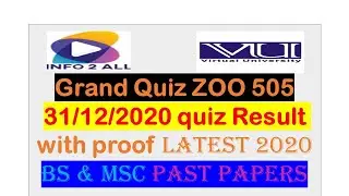 Grand Quiz ZOO505 31/12/2020 LATEST TODAY