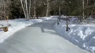 Patinage en for&ecirc;t skate trail in Lac-des-Loups, Quebec
