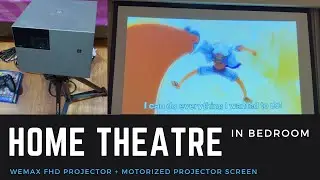 WEMAX Projector - Bedroom Home Theatre with Motorized Projector Screen