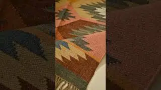 Wool jute kilim Rugs Runner Traditional Carpet Dhurrie Dari Handmade Vintage Home Living Jaipur Art