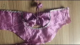 Soni stitching  live video mein sikke blouse ka back neck cutting and stitching karna full video