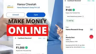 New earning app!Hansa cheetah survey payment proof! survey earning app! #earnmoneyonline #viral