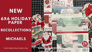 NEW! Holiday Paper Michael&rsquo;s Recollections 6x6 Christmas Paper Peppermint Stripe Holiday Romance