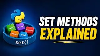56 🐍 Python Set Built-in Methods Explained | add(), update(), remove(), discard(), pop() & More