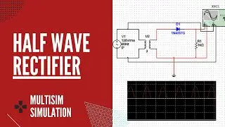 Half Wave Rectifier using Multisim