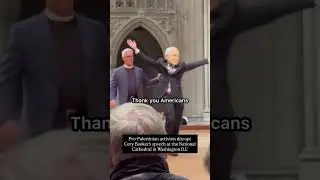 Pro-Palestinian activists disrupt Cory Booker&rsquo;s speech at the DC National Cathedral #gaza #shorts