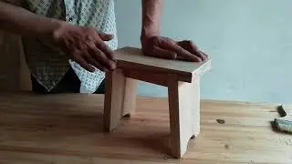 制作一个简易小凳子，四块板燕尾榫卯结合而成