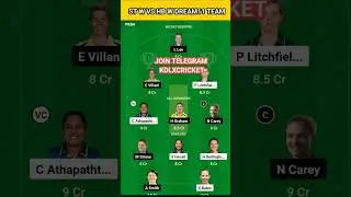 St w vs HB w dream11 team #shorts #kdlxcricket #stwvshbw #todaymatch