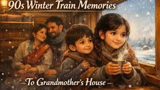 90s Winter Train Memories ❄️|Going to Grandma’s House |Cozy Nostalgia #ghibli #cartoon #ai #memories