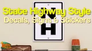 Decorating Ideas: Highway Style State Signs, Stickers and Wall Decals