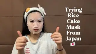 Trying Rice Cake Mask From Japan! 🇯🇵 