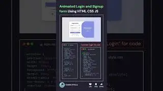 animated login and signup form using html css js ✔️💯