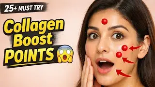 5 Face Pressure Points for Collagen Boost | 🫣Tight & Glowing Skin Naturally🚨#skincare 