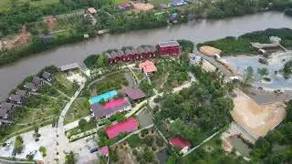Drone footage of Kompong Kreang Kampot Province