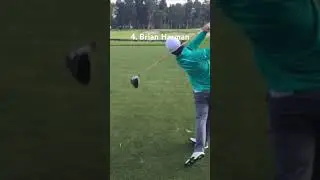 My top 5 left handed PGA Tour swings #golf #lefty #golfswing