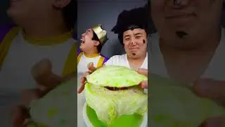 загадка сахарной ваты вызов 19 какая еда в маленькой и большой сахарной вате? #shorts