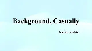 Nissim Ezekiel's 