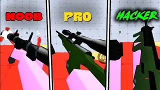 Jugue con ARMAS NOOB, ARMAS PRO Y ARMAS HACKER en ROBLOX RIVALS 🔥