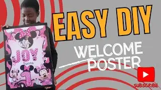 DIY WELCOME SIGN #eventdesigner #welcomesign #graphicdesign #printing #yviestyle