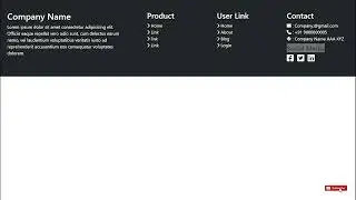 How To Create Footer | Using HTML, CSS , JS