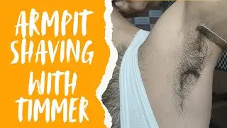 Full growth armpit shaving Straight razor girl#armpit 
