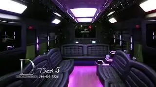 Coach 5 Party Bus Rental  | Dream Limousines Detroit, MI
