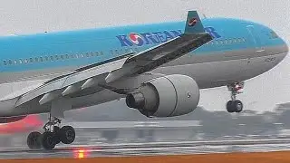 [20Minutes] Stunning Rainy Rush Hour Plane Spotting TAKEOFF & LANDING at Kagoshima Airport JAPAN 4K