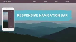 Responsive navigation bar that was created using HTML CSS and JavaScript.