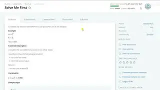 hackerrank solve me first solution |