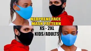 EASY DIY NEOPRENE FACE MASK PATTERN | NO ELASTIC FACE MASK | Mascarilla De Tela Patrones