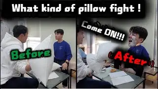 [Hidden camera]Making a fool with a pillow fight Hidden camera lol The more you fight,whiter you get