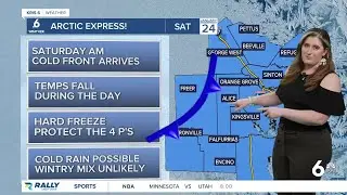 Here's what to know about Wednesday's forecast and the arctic blast this weekend