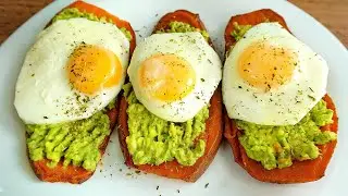 Ich habe noch nie so eine leckere Avocado gegessen! S&uuml;&szlig;kartoffel mit Avocado!