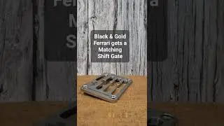 Custom #laserengraving on a shift gate to match a very expensive custom gold and black #ferrari ...