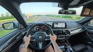 BMW G30 540D 235kW M-sport 2017 | 4K POV Test Drive on Autobahn