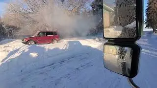 Diesel cold start -29 Alberta  🇨🇦