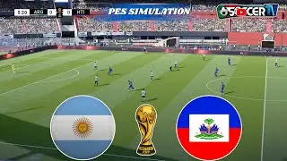 Haiti vs Argentina – International Showdown | PES PC Gameplay | Full Match Simulation (Messi)