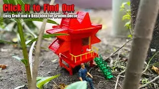 New Best Idea for Artist Crafting with Ice Cream Sticks for Garden Decoration | How to Make a House