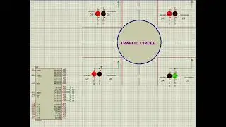 Traffic lights simulation using 8051 microcontroller