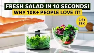 FRESH SALAD in 10 SECONDS! 🥬💧 Cuisinart Large Salad Spinner