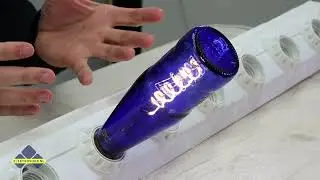 LED lamp in een bierflesje in een blauwe kleur met mooie spiraal filament 4000K - Elektroshop.nl